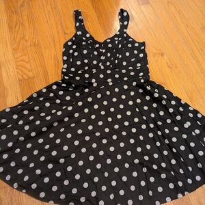 Dynamite rockabilly A-line polka dot dress size medium